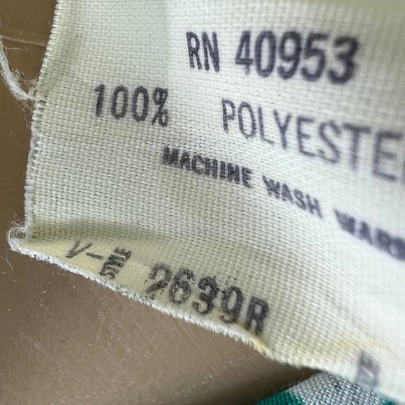 Oak Hill SMALL American VINTAGE 80s Womens Green Floral Button Up Blouse Top - Picture 10 of 11